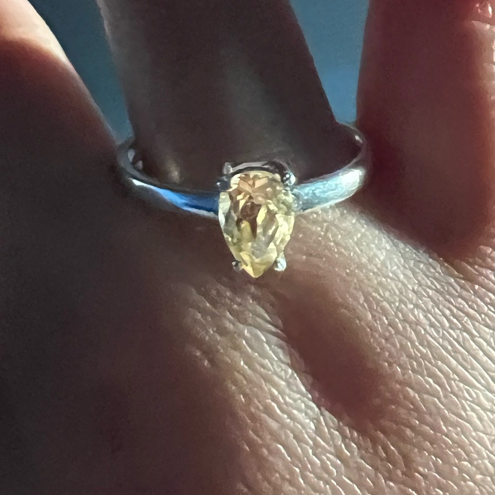 Citrine sterling silver ring size 5.25